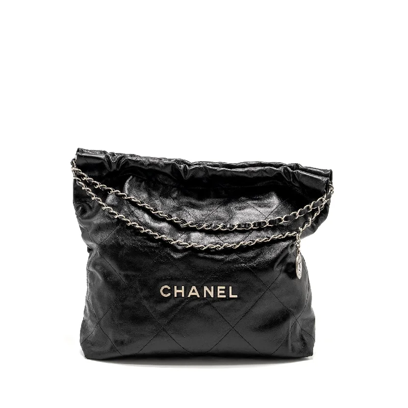 Chanel bags for corporate executivesChanel Medium 22 Shiny Calfskin Black SHW (microchip)