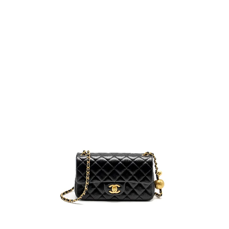 Chanel bags for honeymooners abroadChanel 24K Pearl Crush Mini Rectangular Flap Bag Shiny Lambskin Black GHW (Microchip)