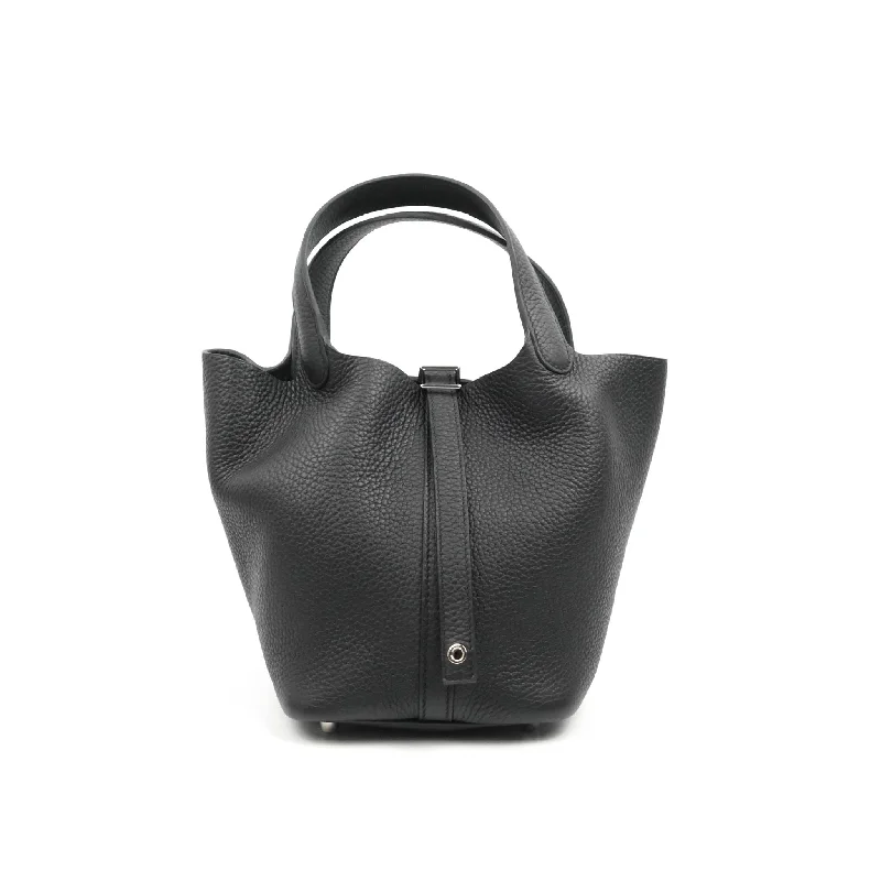 Hermès Sac à Depeches Briefcases for BusinessmenHermès Taurillon Clemence Picotin Lock 18 PM Black Palladium Hardware