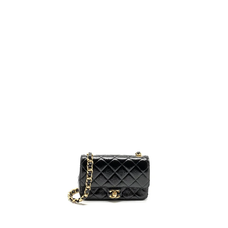 Chanel bags for retirees' leisurely walksChanel 24b Giant Chain Flap Shoulder Bag Lambskin Black GHW (Microchip)