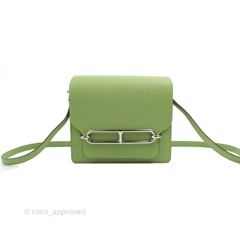 Newly Launched Hermès Lindy BagsHermès Roulis Mini 18 Evercolor Vert Criquet Palladium Hardware