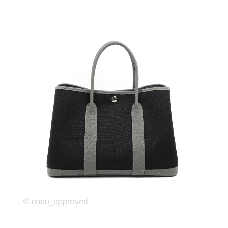 Hermès Birkin 30cm Matte Black Alligator Leather HandbagHermès Garden Party 30 Canvas Black 89/Gris Meyer 0L