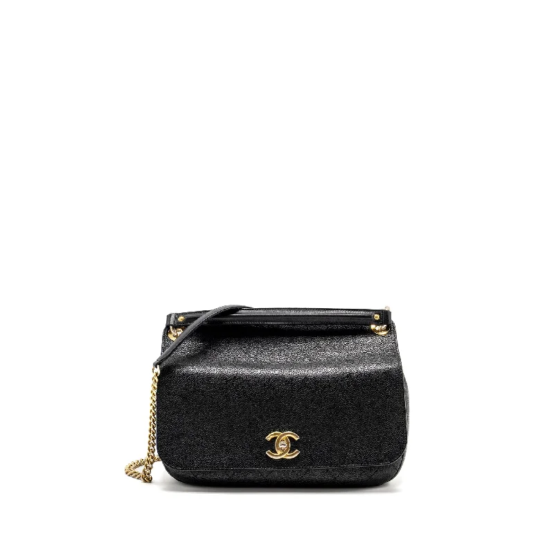 Chanel bags for architects at workChanel Large Top Handle Flap Bag Grained Calfskin Black GHW