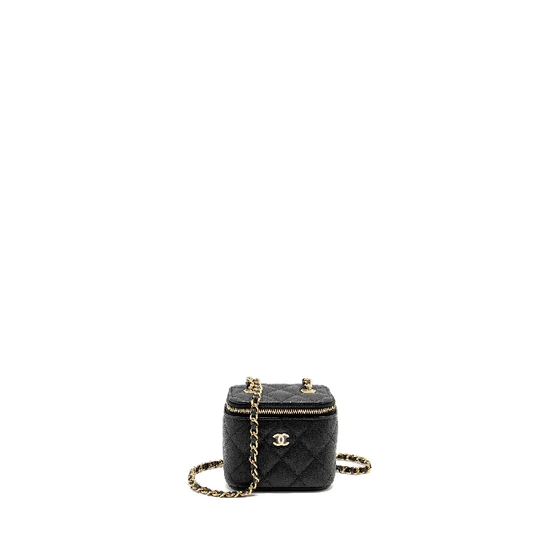 Chanel bags for bargain - hunting luxury loversChanel Mini Vanity with Chain Caviar Black LGHW (Microchip)