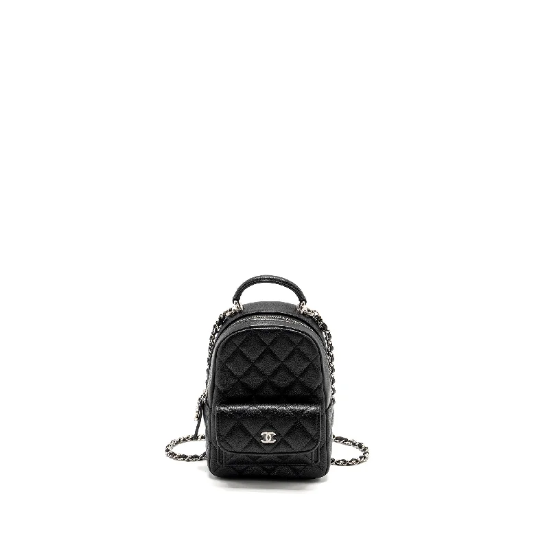 Chanel bags for modern minimalist wardrobesChanel 24P Mini Backpack/Crossbody Bag Caviar Black SHW (Microchip)