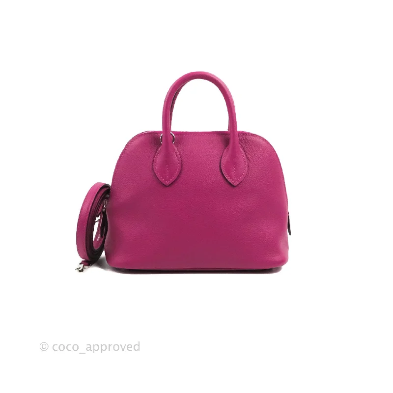 Cost - Effective Hermès Herbag Tote BagsHermes Mini Bolide 1923 Bag Rose Pourpre Evecolor Palladium Hardware