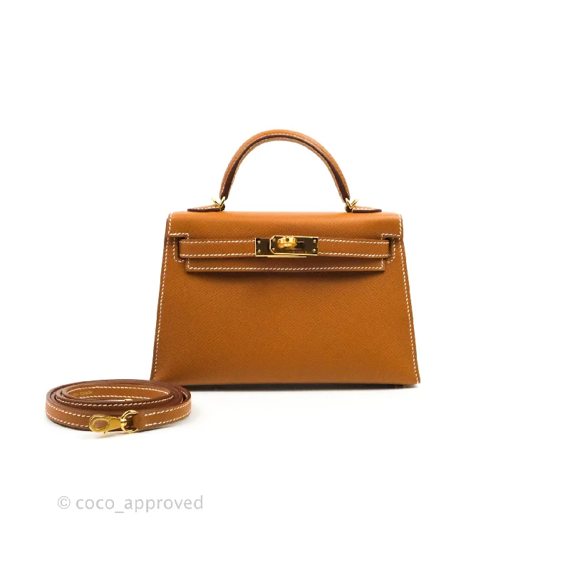 Popular in Second - Hand Market Hermès Kelly BagsHermès Mini Kelly II Gold Epsom Gold Hardware