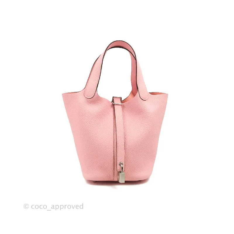 Hermès Birkin Bags for Professional Working WomenHermès Picotin Lock 18 Sakura Pink Clemence Silver Hardware