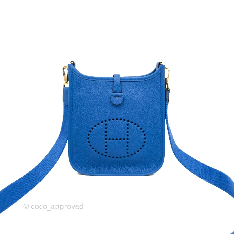 Hermès Roulis 35cm Hot Pink Swift Leather Shoulder BagHermès Clemence Mini Evelyne Blue Hydra Gold Hardware