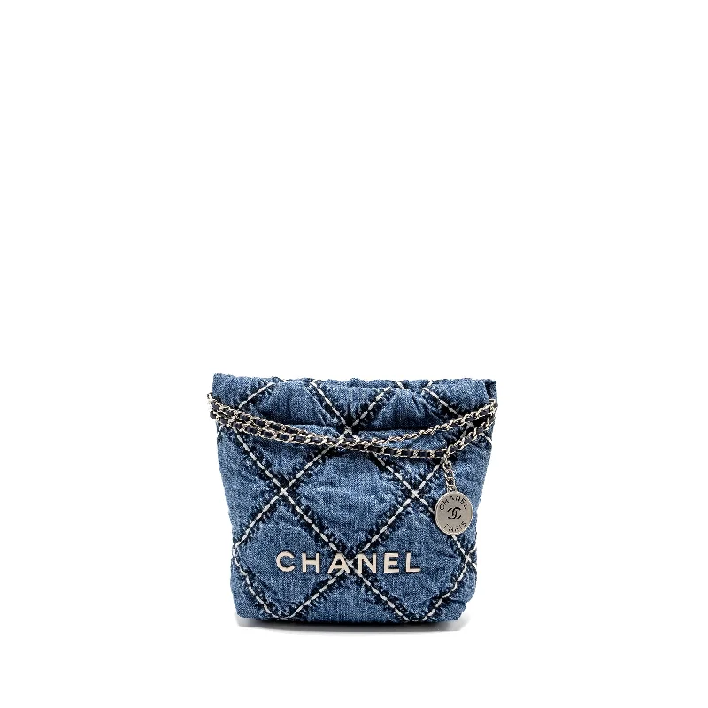 Chanel bags for golf tournamentsChanel Mini 22 Denim Light Blue SHW (microchip)