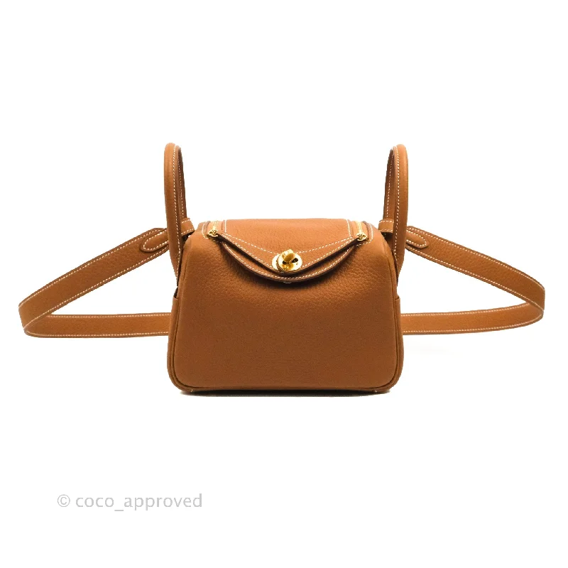 Hermès Jypsière 30cm Light Blue Epsom Leather Messenger BagHermès Mini Lindy 20 Gold Clemence Gold Hardware