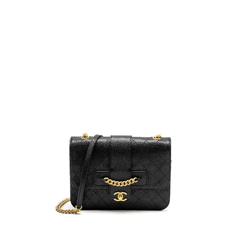 Chanel bags for petite body framesChanel Graphic Chic Front Chain Quilted Flap Bag Sheepskin Black GHW