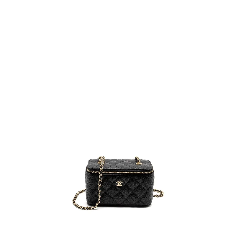 Chanel bags for first - time luxury bag ownersCHANEL Long Vanity With Chain Caviar Black LGHW