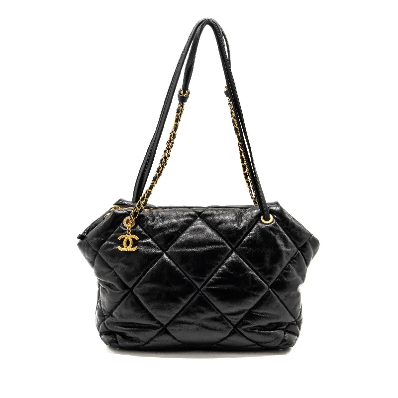 Chanel bags for gardening weekendsChanel New York Bowling Bag Quilted Lambskin Black GHW