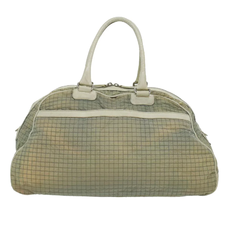 Prada Woven Leather and Nylon Bag in Tan and NavyPrada Quilted Boston Bag Nylon Gray  hk697