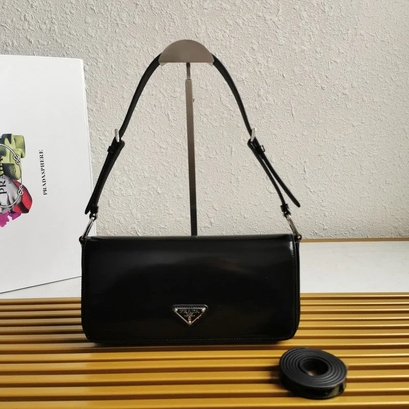 Prada Suede Bucket Bag in Navy with Silver - Tone HardwareWhimsy Finds - Prada Bags - 457