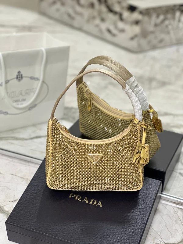 Prada Embroidered Leather Crossbody in Cream for High - TeaWhimsy Finds - Prada Bags - 170