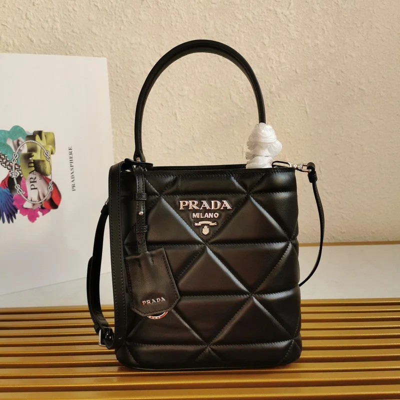 Prada Geometric - Patterned Canvas Bag in Grey for Everyday ErrandsWhimsy Finds - Prada Bags - 056