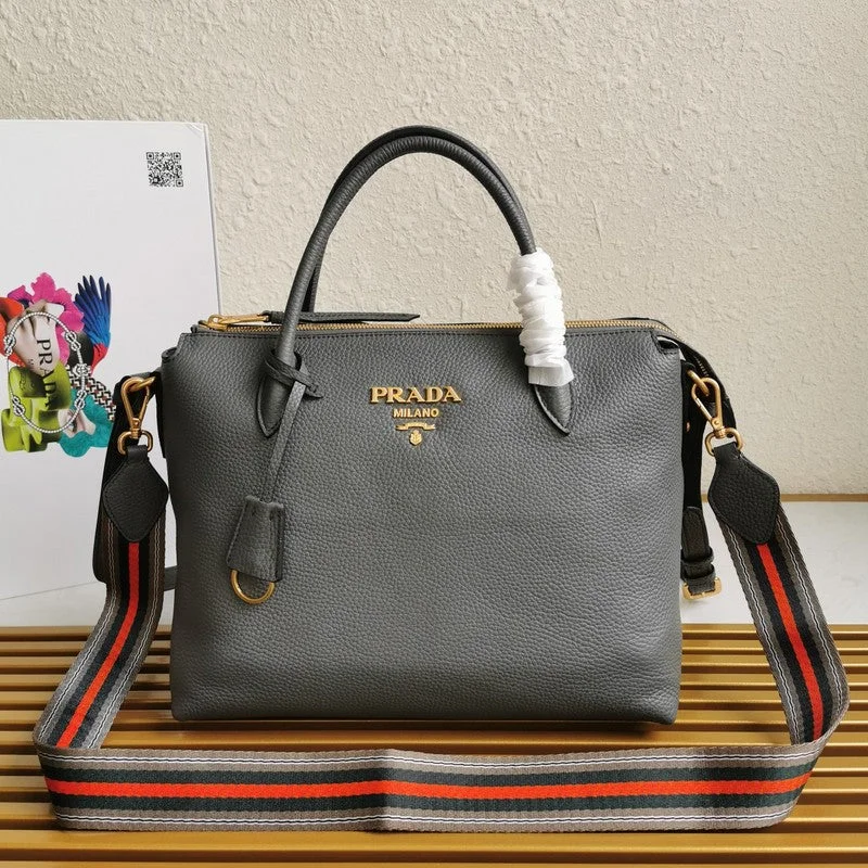 Prada Embroidered Canvas Tote Bag in Multicolor 35cmWhimsy Finds - Prada Bags - 460