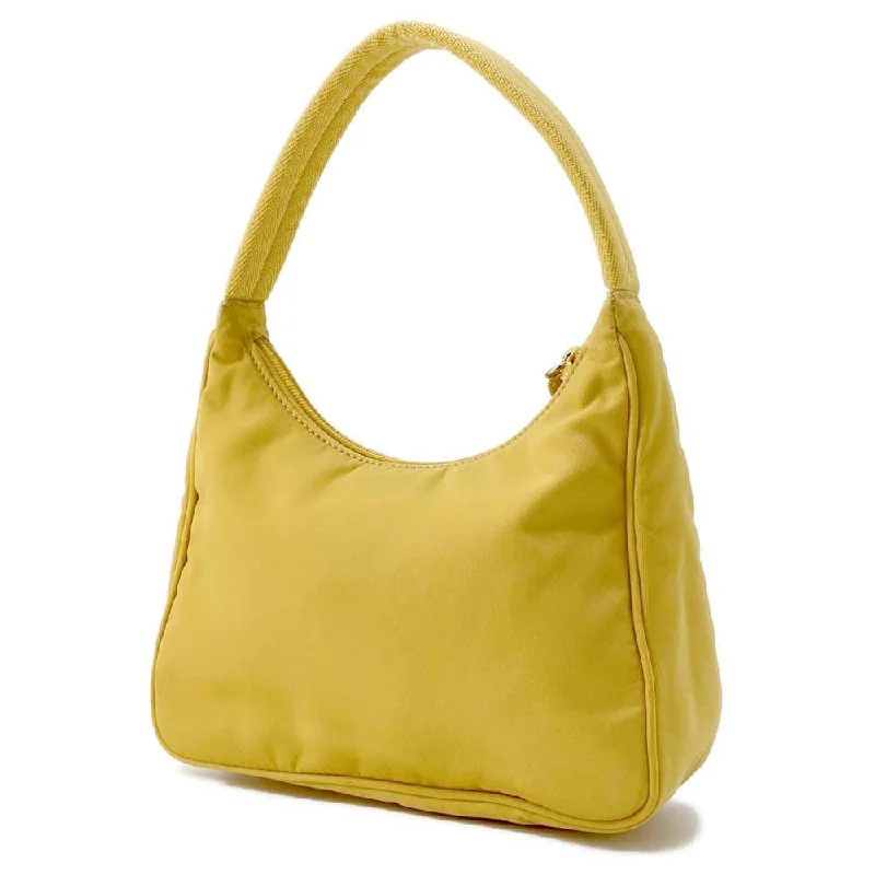 Prada Suede Tote in Mustard Yellow for Autumn OutfitsPRADA one belt Bag Yellow Nylon