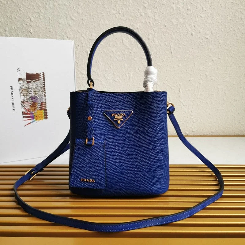 Prada Embroidered Denim Tote in Dark Blue for PicnicsWhimsy Finds - Prada Bags - 342