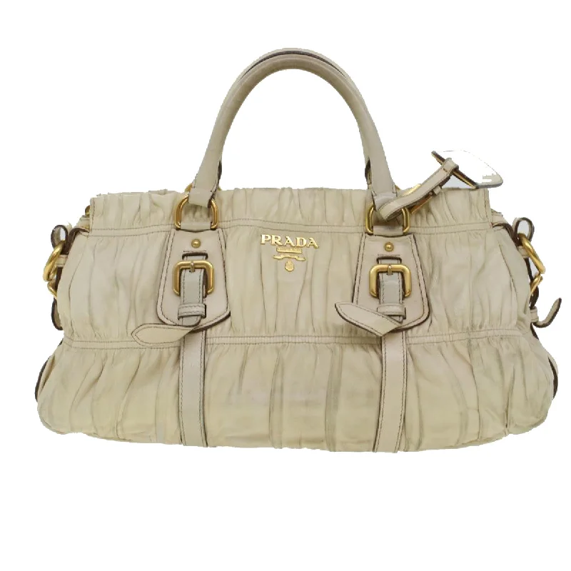 Prada Suede Shoulder Bag in Mustard Yellow for FallPrada Hand Bag Leather Beige  am4391