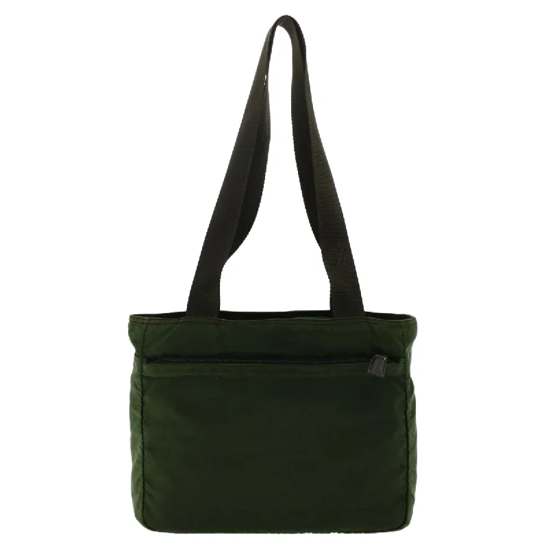 Prada Logo - Printed Canvas Crossbody in Khaki for Day TripsPrada Shoulder Bag Nylon Green  cl666