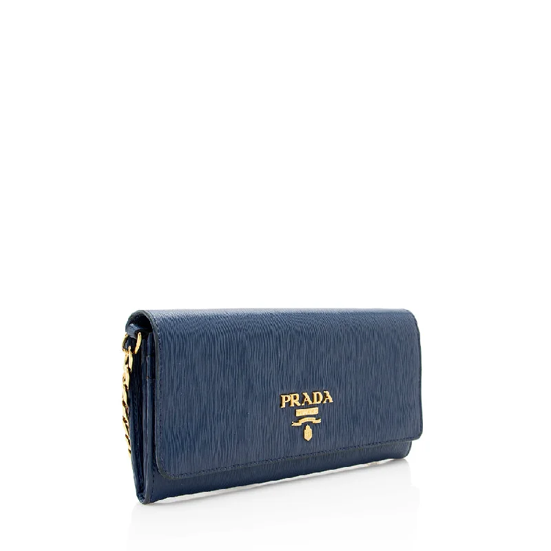 Prada Embroidered Denim Crossbody in Dark Blue for TeensPrada Vitello Move Wallet on Chain Bag 19357