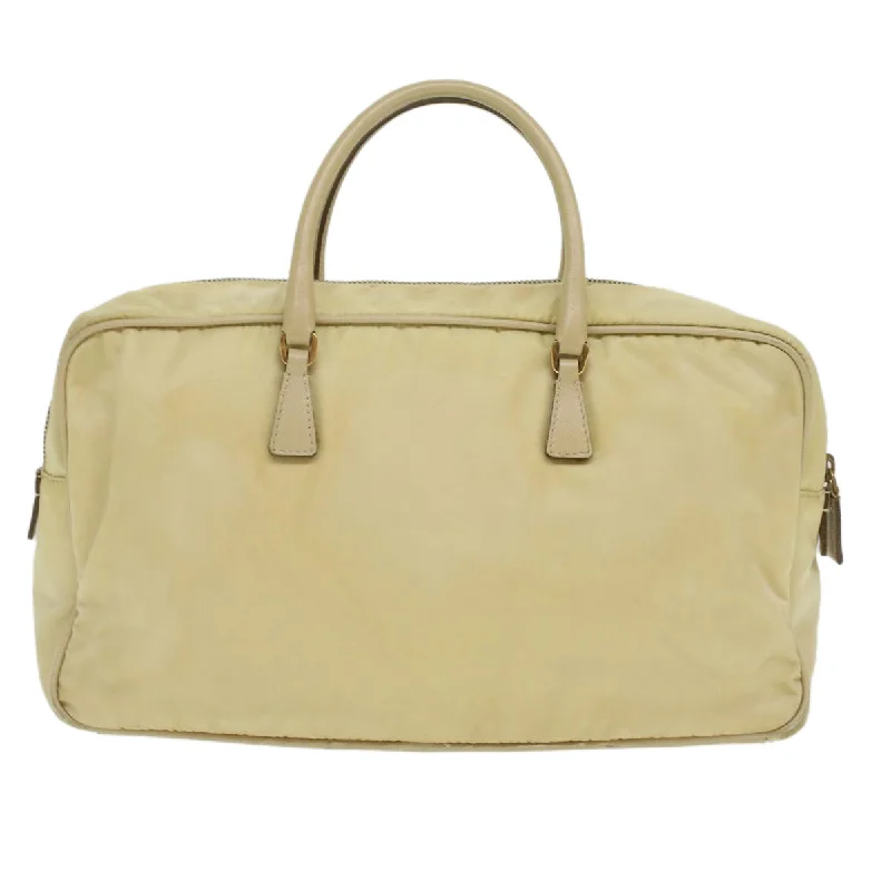 Prada Logo - Printed Canvas Crossbody in Khaki for Day TripsPrada Hand Bag Nylon Beige  37133