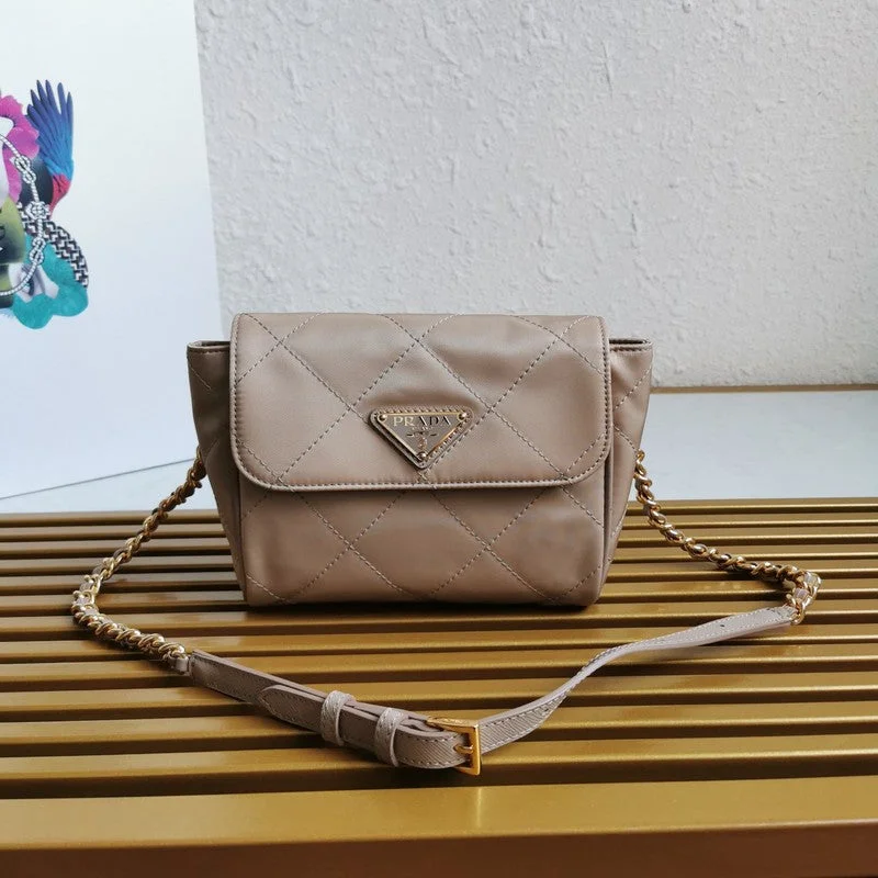 Prada Shearling - Lined Bag in Camel for WinterWhimsy Finds - Prada Bags - 237