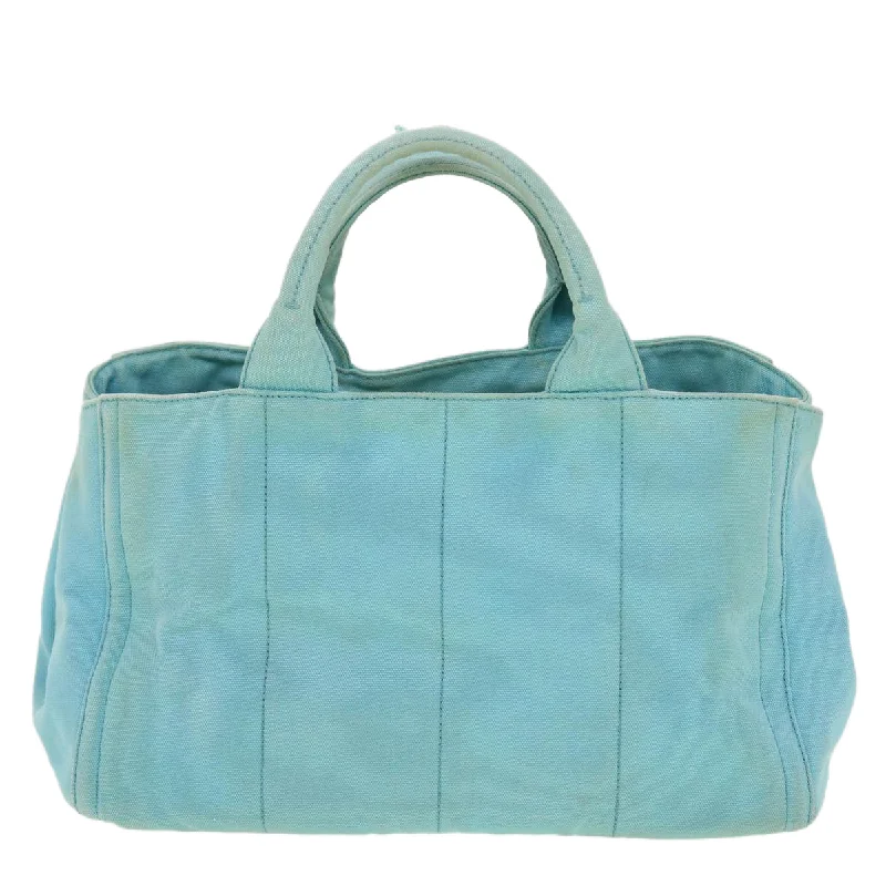 Prada Geometric - Patterned Canvas Bag in Grey for City WalksPRADA Bijoux Canapa Hand Bag Canvas 2way Light Blue Auth 42439