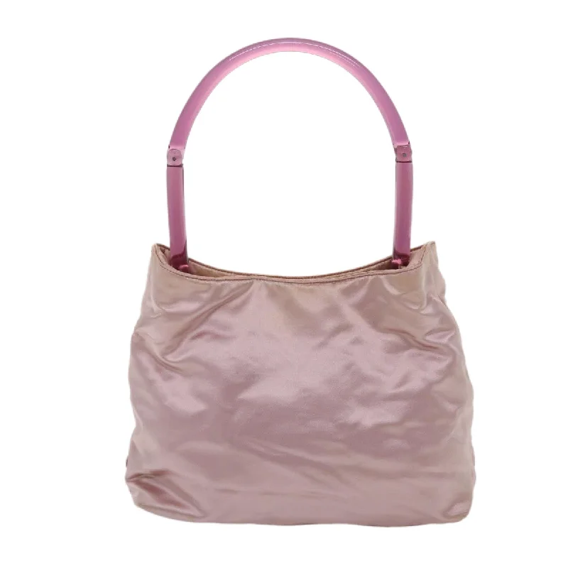 Prada Leather Bucket Bag in Chocolate Brown with StudsPrada Hand Bag Satin Pink  49310