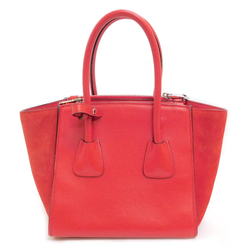 Prada Embroidered Canvas Tote Bag in Multicolor 35cmPrada Handbag Red Leather