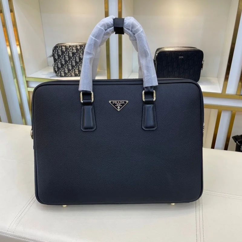 Prada Saffiano Leather Satchel with Gold Hardware in NavyWhimsy Finds - Prada Bags - 191