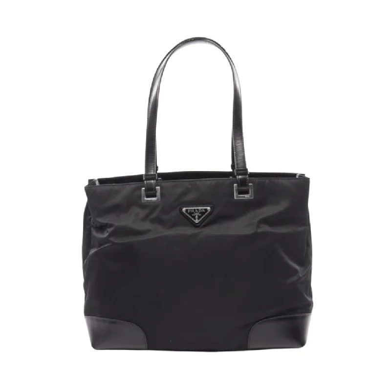 Prada Embroidered Leather Satchel in Brown for Countryside TripsPrada Tessuto Acciaio Tote Bag, Nylon & Leather, Black