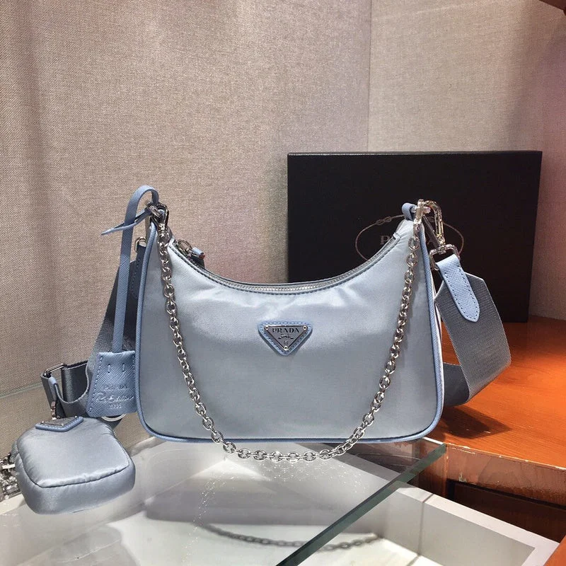 Prada Metallic Leather Clutch in Silver for Special OccasionsWhimsy Finds - Prada Bags - 326