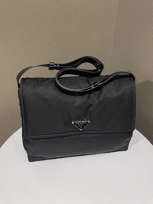 Prada Saffiano Leather Satchel with Gold Hardware in NavyPrada Padded Pattina Bag Black Nylon