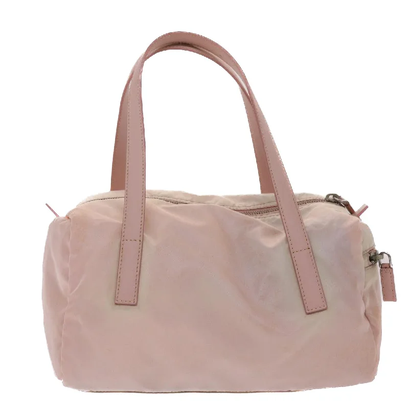 Prada Floral - Printed Canvas Bag in Pastel Colors for SpringPrada Hand Bag Nylon Pink  bs6844