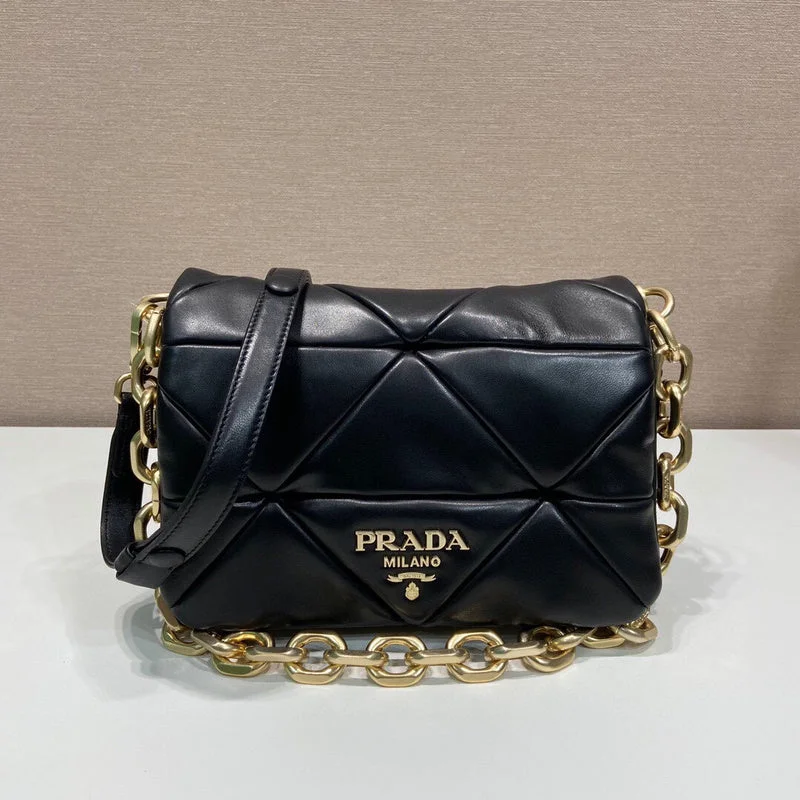 Prada Saffiano Leather Satchel in Grey with Contrast StitchingWF - Prada Bags - 021