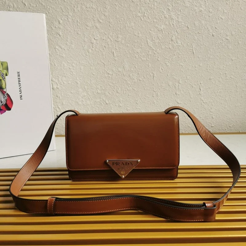 Prada Embroidered Leather Satchel in Brown for Weekend GetawaysWhimsy Finds - Prada Bags - 249