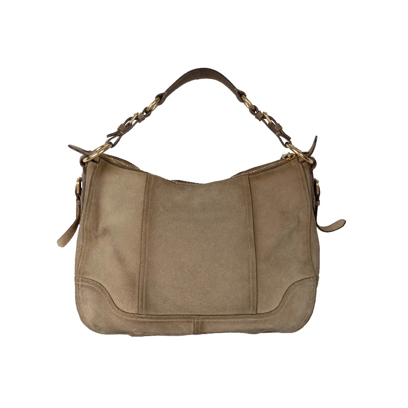 Prada Shearling - Trimmed Backpack in Beige for Cold - Weather OutingsPrada Prada Antik Cervo Hobo Bag