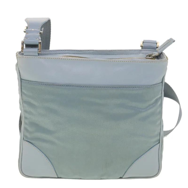 Prada Geometric - Shaped Nylon Bag in Turquoise for SummerPrada Shoulder Bag Nylon Light Blue  38317