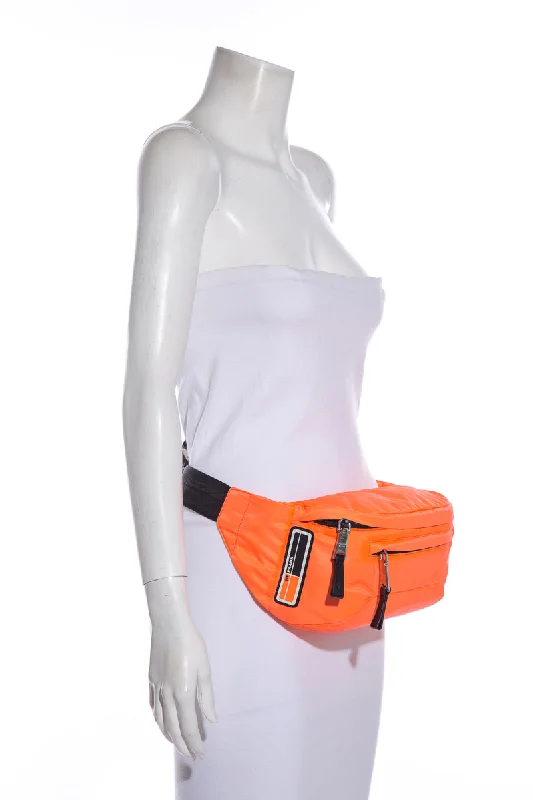 Prada Geometric - Printed Nylon Bag in Orange for OutdoorPrada Neon Orange Technical Front Fanny Pack