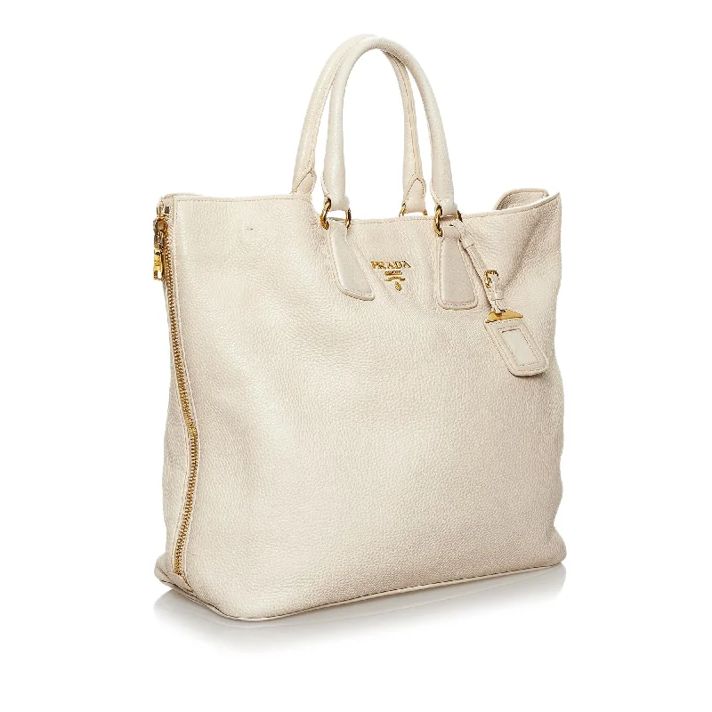 Prada Logo - Embossed Canvas Tote in Khaki 38cmPrada Vitello Daino Tote Bag 29698