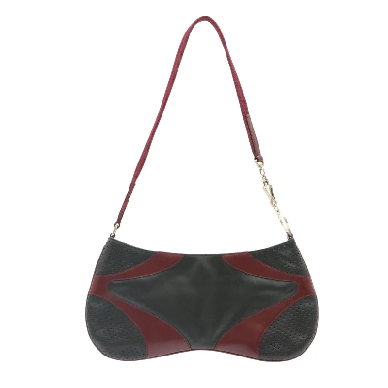 Prada Double - Handle Leather Handbag in Taupe for WorkPrada Shoulder Bag Leather Black Wine Red  ds055