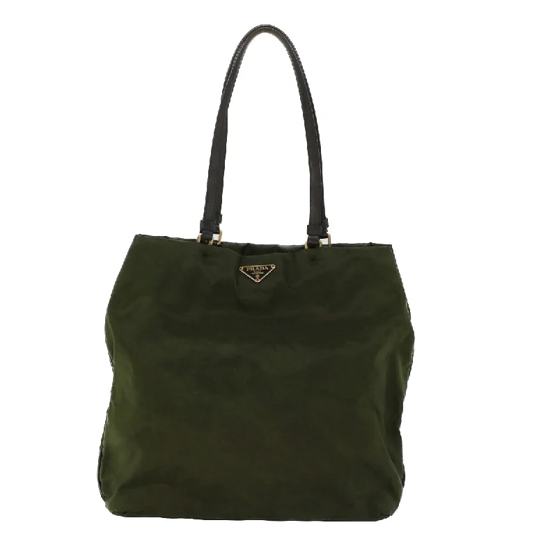 Prada Croc - Print Patent Leather Bag in Emerald Green for Special EventsPrada Hand Bag Nylon Khaki  47526