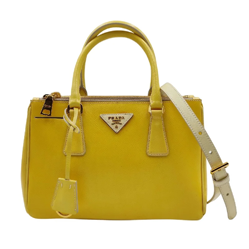 Prada Croc - Embossed Leather Handbag in Ruby Red for Date NightsPrada Mini Galleria Bag in yellow patent leather