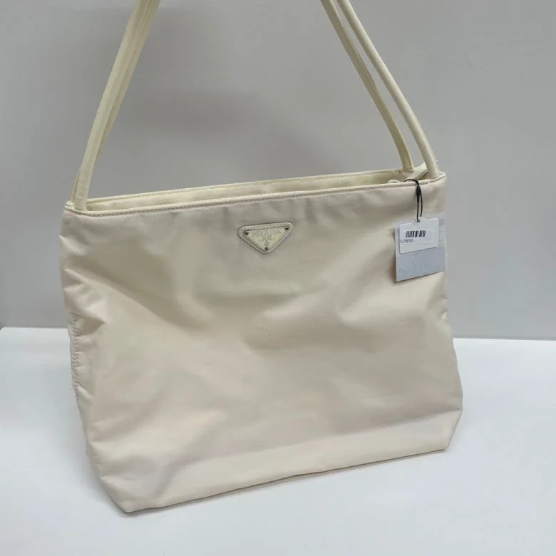 Prada Croc - Embossed Nylon Bag in Olive Green for Outdoor AdventuresPrada Nylon Creamy White Tessuto City Tote Bag