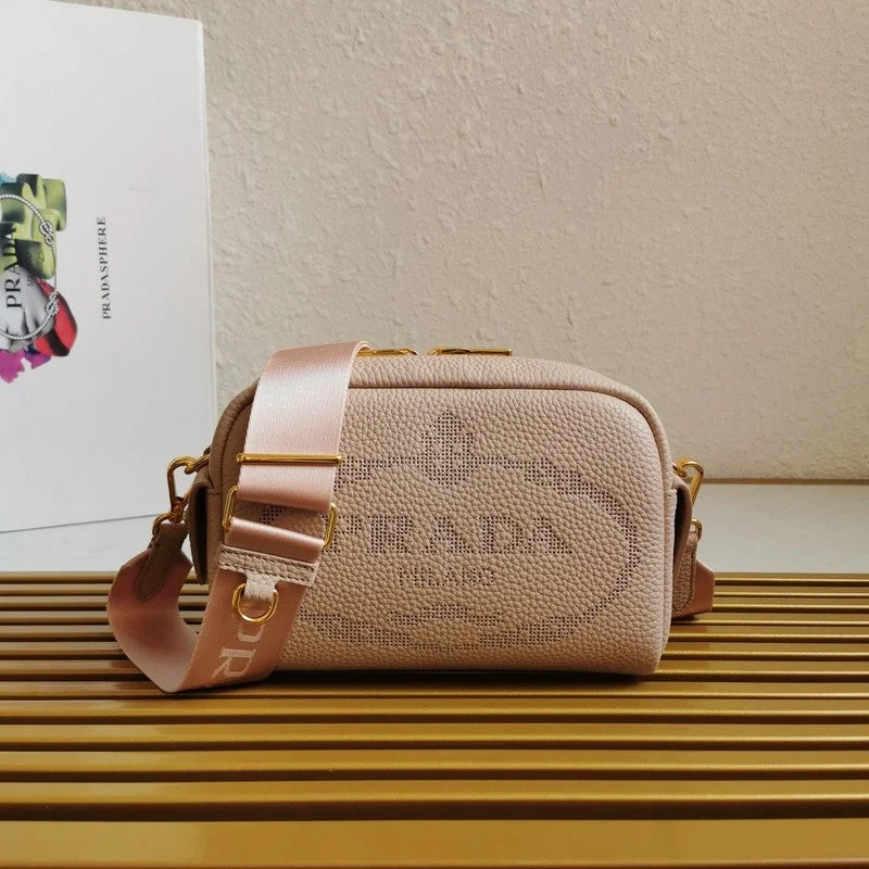 Prada Woven Leather Bag in Tan for Beach VacationsWhimsy Finds - Prada Bags - 360